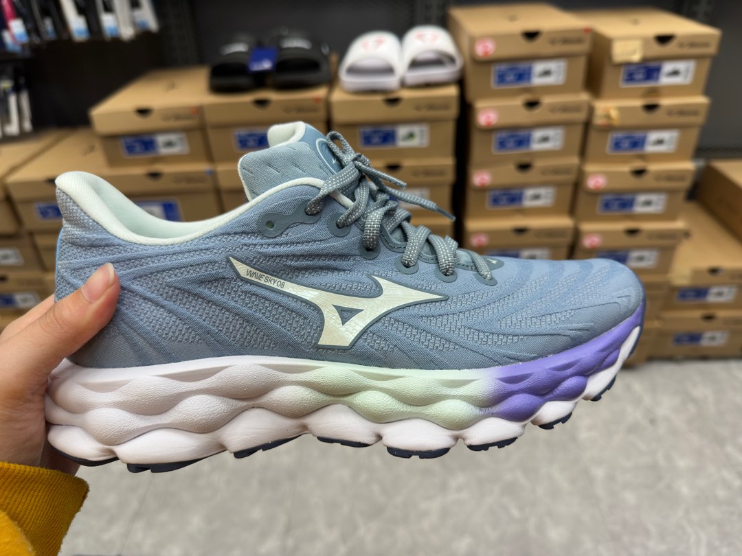 全新✨ 6️⃣折美津濃Mizuno 白沙屯媽祖同款Wave Sky 8女鞋慢跑