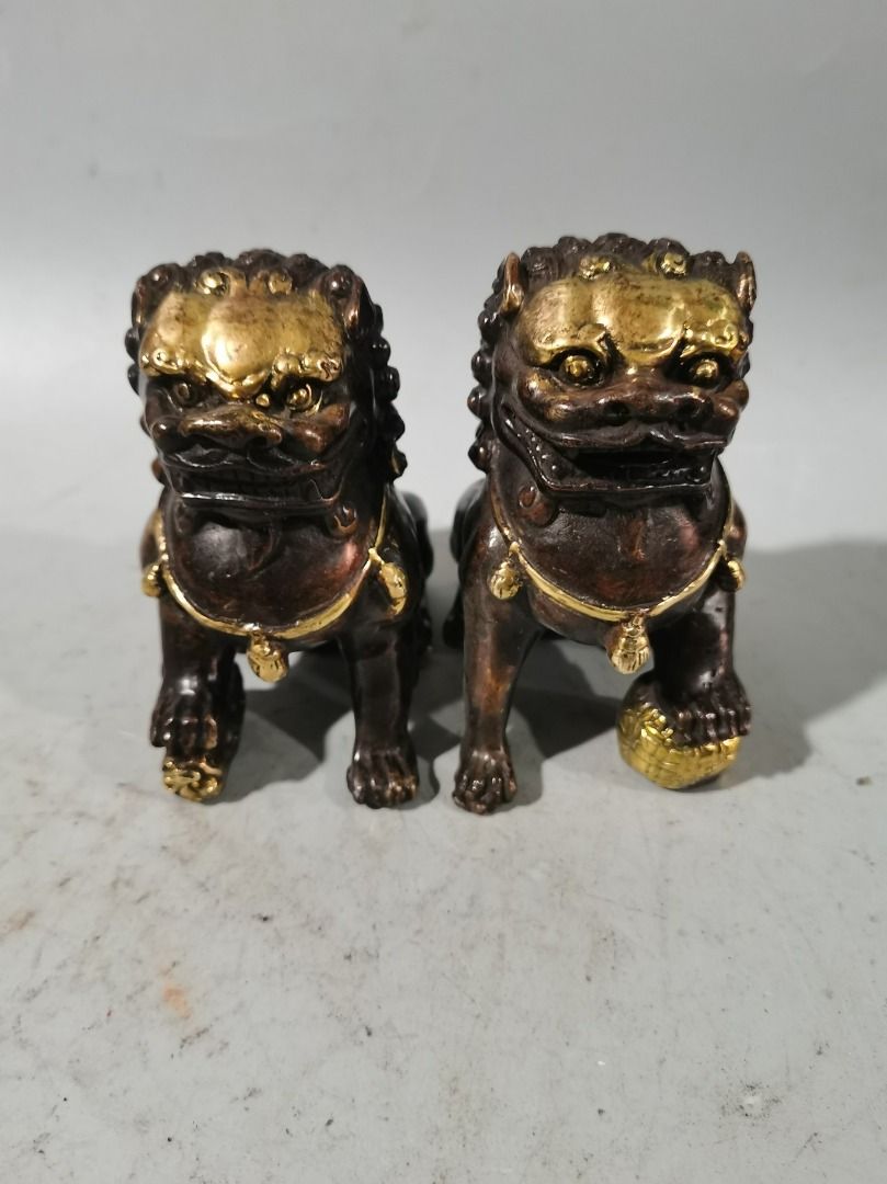 铜鎏金狮子耳香炉- 弘古堂-以铜为媒|传承经典- 堂中瑰宝