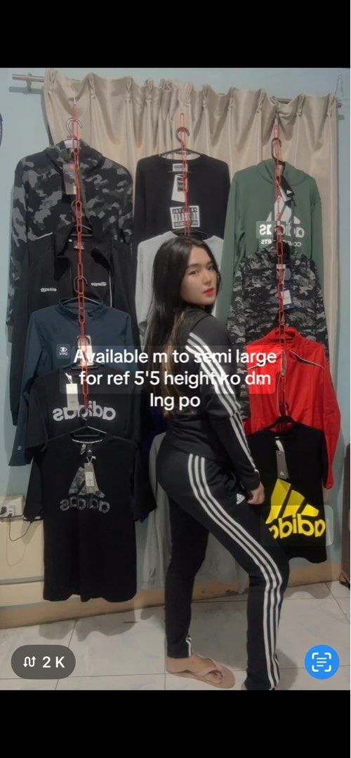 Adidas tracksuit (Category: Sets & Coordinates) located in Manila. Submitted by graceyabut0 (Listing ID 1353922308, Image 2). Description: Large on tag brand new orig from japan best fit medium to semi large body fit.