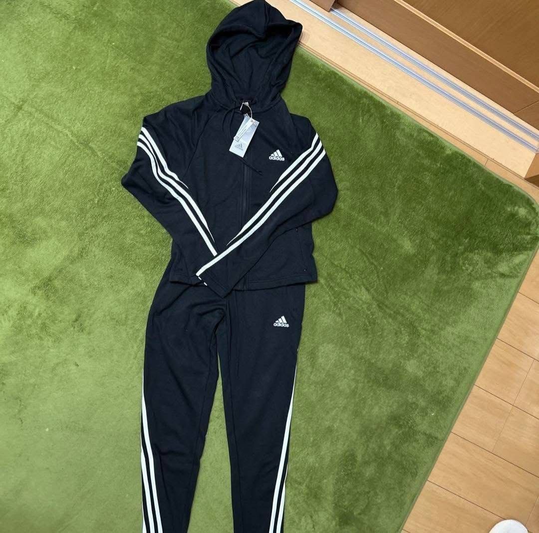 Adidas tracksuit (Category: Sets & Coordinates) located in Manila. Submitted by graceyabut0 (Listing ID 1353922308, Image 1). Description: Large on tag brand new orig from japan best fit medium to semi large body fit.