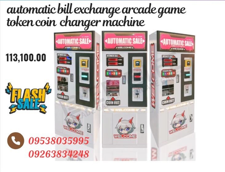 automatic bill exchange arcade game token coin changer machine ...