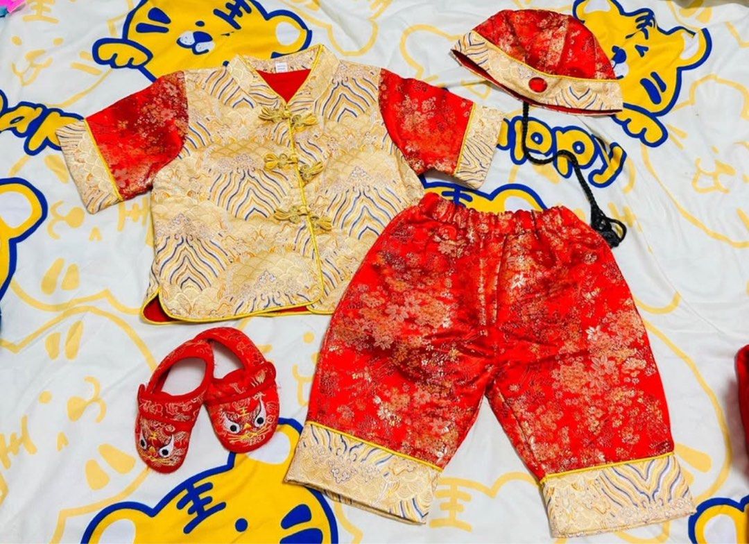 Chinese Style Tang Suit SET (Category: Babies & Kids Fashion) located in Guiguinto. Submitted by sheena4 (Listing ID 1353963432, Image 1). Description: .