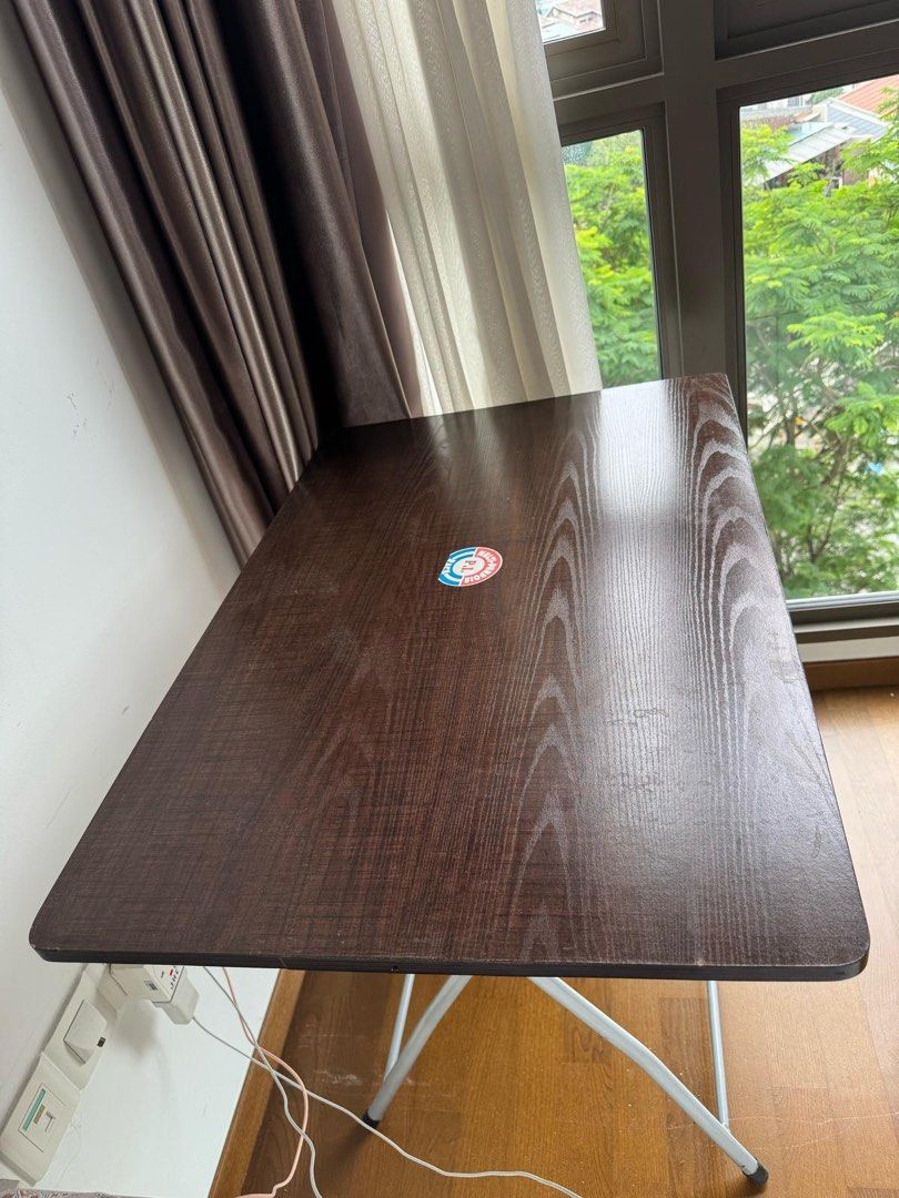 Computer Table (Category: Tables & Sets) located in Singapore. Submitted by dharnaingale04 (Listing ID 1353858950, Image 2). Description: Title: Foldable Wooden Top Table Description: Can be used as study table or working desk as it suits your requirements. Dimensions: 60 x 90 x 75(height) Reason for selling: Moving out.