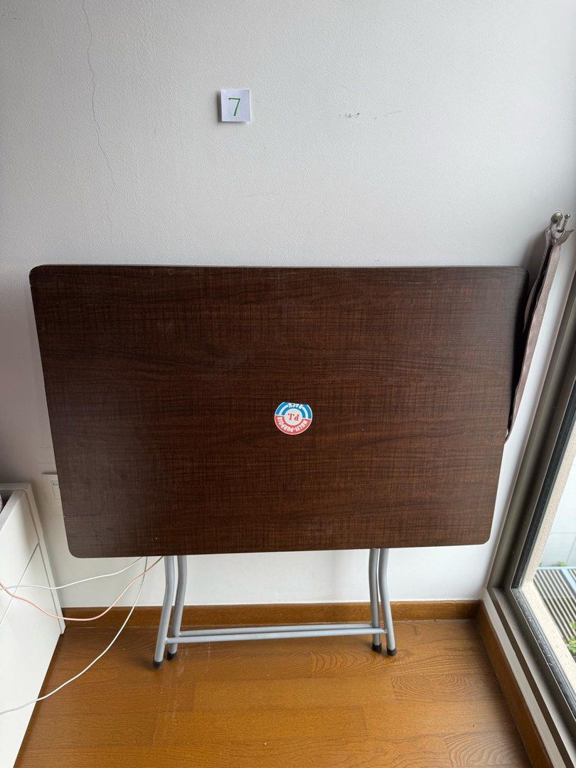 Computer Table (Category: Tables & Sets) located in Singapore. Submitted by dharnaingale04 (Listing ID 1353858950, Image 3). Description: Title: Foldable Wooden Top Table Description: Can be used as study table or working desk as it suits your requirements. Dimensions: 60 x 90 x 75(height) Reason for selling: Moving out.