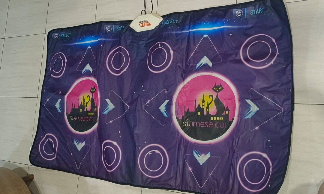 Dancing pad (Category: Interactive Toys) located in Puchong. Submitted by wiify (Listing ID 1353943787, Image 1). Description: Dancing pad with music and games. - 2 players pad - plenties song - multiple games - good for kids excersize and healthy activities - suitable for kid or adult from age 3 onwards - in Chinese - just connect HDMI to TV will do - cable, 2 player pad are comes in set all adjustable and control by tapping or step on pad itsel