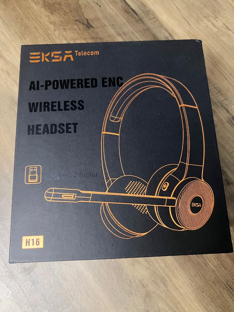 Eksa H16 Bluetooth Wireless Headset with Dual Connectivity (Category: Headphones & Headsets) located in Marikina City. Submitted by mariefdv (Listing ID 1353890938, Image 1). Description: EKSA - H16 Bluetooth 5.2 Headsets, PC Wireless Headphones, AI ENC Mic, 35H Talk Time, with USB Dongle. The EKSA H16 Bluetooth 5.2 wireless headset is specially designed for office calls. It adopts a Dual-ear On-Ear design. The overall weight of 150 grams and the