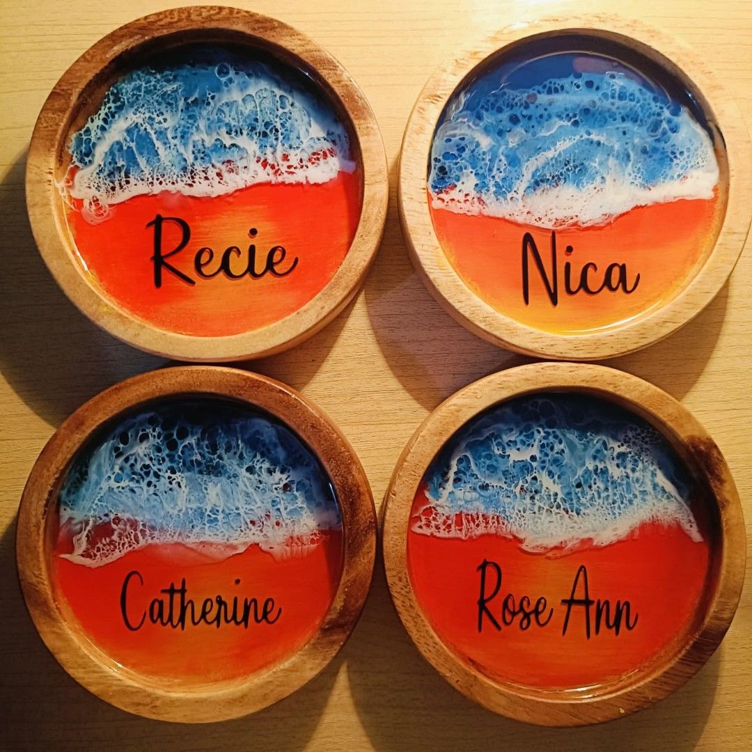 Handmade Resin Coaster Drink Mat Beach Ocean design (Category: Coffee & Tea Tableware) located in Calumpit. Submitted by ells25 (Listing ID 1187444964, Image 1). Description: Handmade Resin Coaster or Drink mat Perfect for souvenirs and gifts lalo ngayong Christmas season..