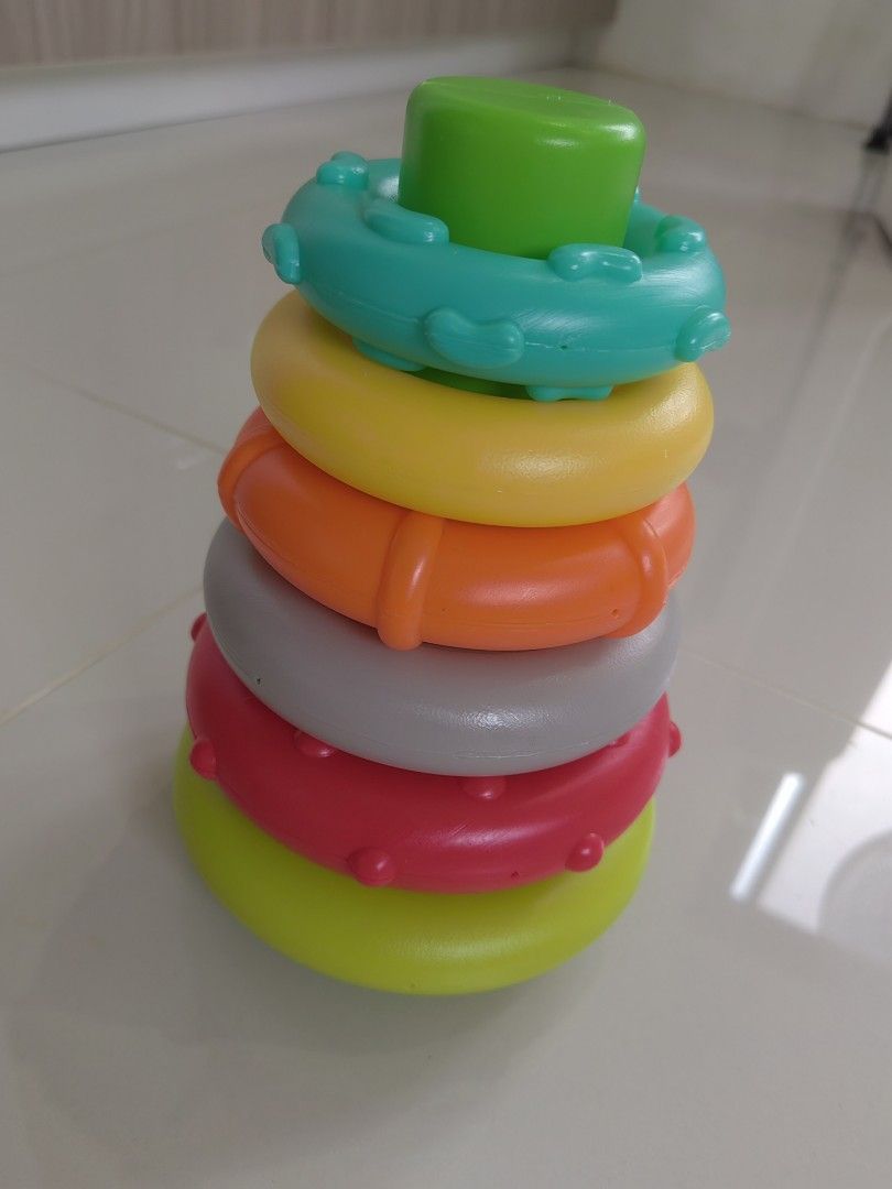 Infantino Stack Rings (Category: Infant Playtime) located in Dasmarinas. Submitted by mrskai (Listing ID 1353875489, Image 2). Description: Sensory Development toy. For 6months old and up. Good condition. Complete stack rings. Rfs: Decluttering toys.