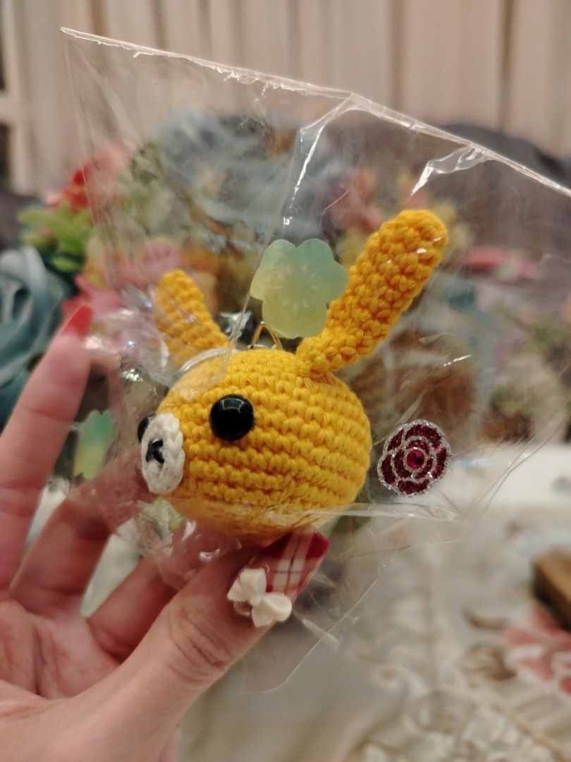 Knitted Bunny Keychain Charm (Category: Handmade Craft) located in San Fernando. Submitted by jpmarketplace2023 (Listing ID 1353902907, Image 2). Description: 💚 All items are authentic from Japan. 💛 MOP: GCash (❌️ GCash Protect) 🩵 MOD: LBC only (❌️ S. Checkout, COD, COP) 💙 Meet-up: Vista Mall, San Fernando, Pampanga 💜 All items are on-hand. 🧡 First to pay gets the item first. ❤️ Breakable items are packed with care and caution. Seller will 