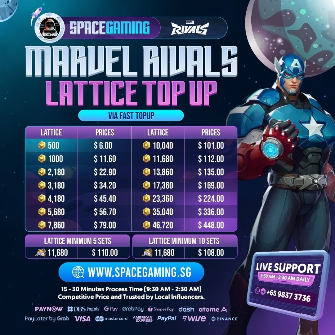 Marvel Rivals Cheap Lattice Topup [No Login, 3000 Reviews], Video ...