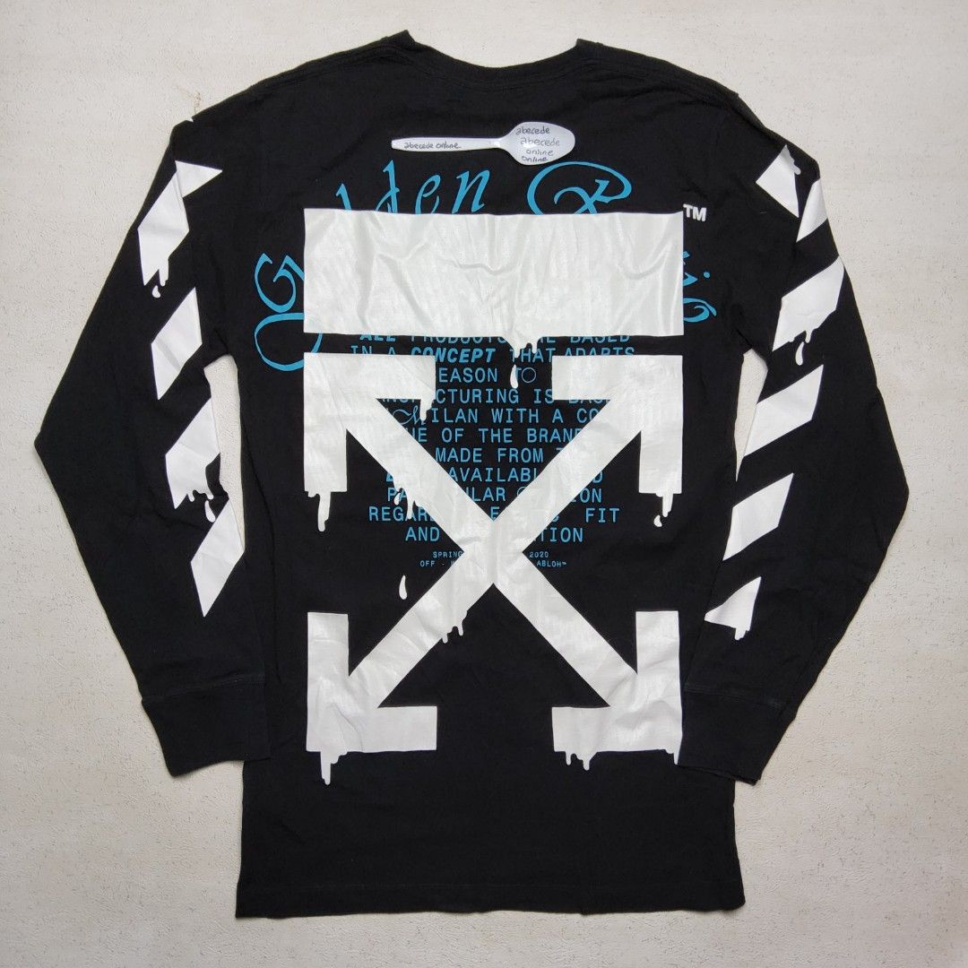 Off-White Dripping Arrows Long Sleeve T-Shirt size M