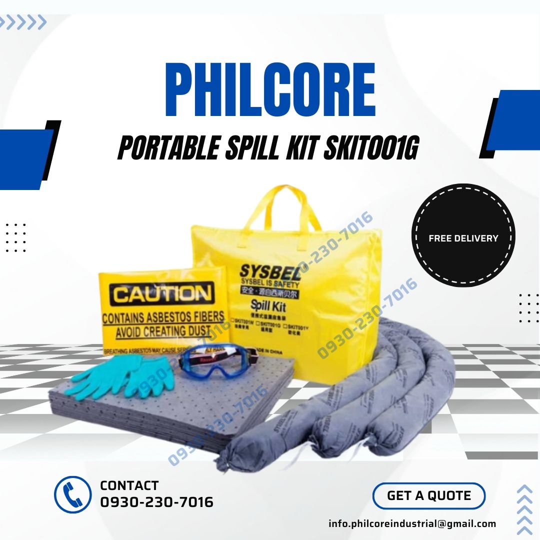 Portable Spill Kit Skit001g, Quick-response spill kit, Portable hazmat ...
