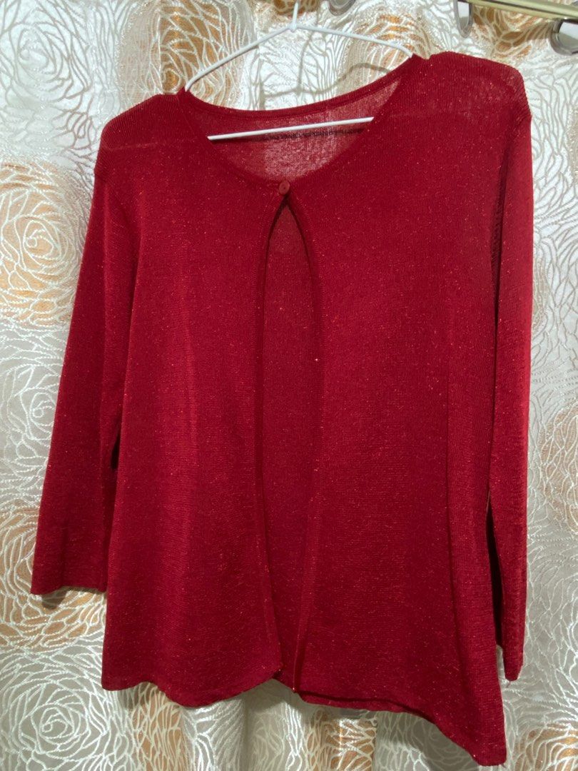 Red Cardigan (Category: Longsleeves) located in Caloocan City. Submitted by kheiclutter (Listing ID 1353818905, Image 1). Description: .