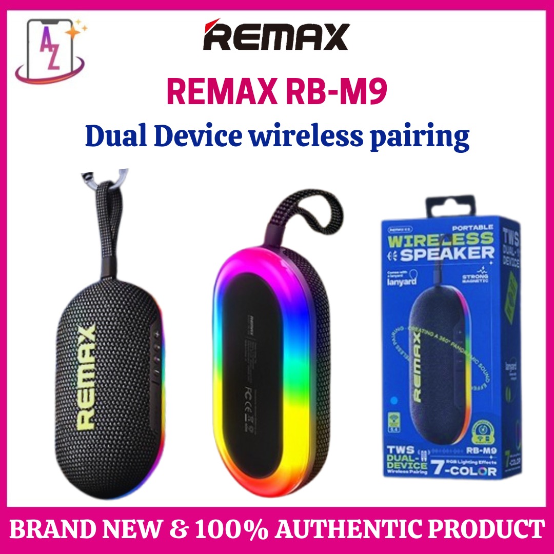 Remax RB-M9 wireless speaker | Dual device pairing | RGB colorful light ...