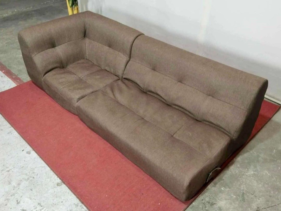 sofa (Category: Sofas) located in Valenzuela. Submitted by jenelyn6 (Listing ID 1353860312, Image 3). Description: Sectional Floor Sofa 43”L x 32”W (2-seater) 32”L x 32”W (1-seater) Php 6,900 set 3 seater Fabric seat Bulky foam In good condition.