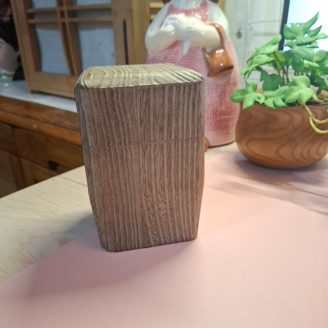 Solid carved wood tea caddy canister organizer (Category: Food Organization & Storage) located in Dasmarinas. Submitted by millennialmeetsvintage (Listing ID 1353849250, Image 3). Description: hand crafted last price posted no haggling 🙅‍♀️ 📌shipping via lalamove only 📌no reservations, first-to-pay basis 📌no physical store, no walk-ins 📌ships from dasma cavite 📌no COD transactions.