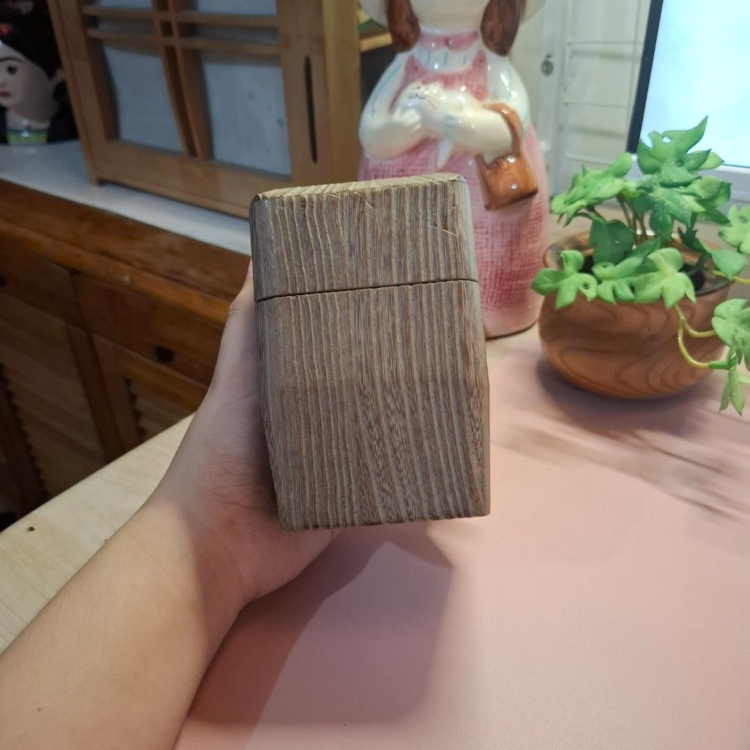 Solid carved wood tea caddy canister organizer (Category: Food Organization & Storage) located in Dasmarinas. Submitted by millennialmeetsvintage (Listing ID 1353849250, Image 2). Description: hand crafted last price posted no haggling 🙅‍♀️ 📌shipping via lalamove only 📌no reservations, first-to-pay basis 📌no physical store, no walk-ins 📌ships from dasma cavite 📌no COD transactions.