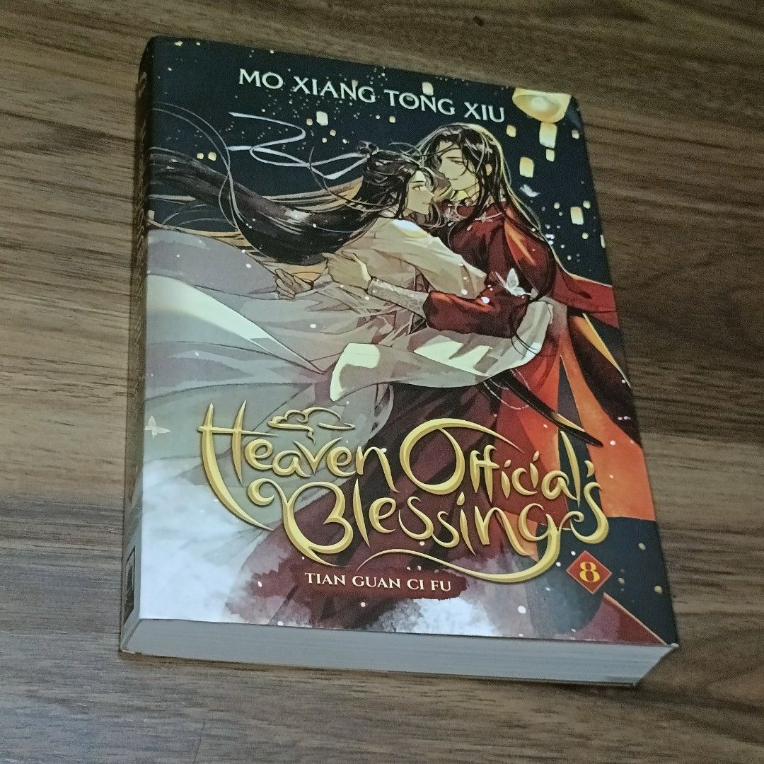 RUSH Special Edition TGCF by MXTX book 8 (Category: Storybooks) located in Cainta. Submitted by sealga (Listing ID 1353894924, Image 2). Description: RFS: Decluttering Heaven's Official Blessing aka Tian Guan Ci Fu by Mo Xiang Tong Xiu aka MXTX *Includes: 1 book (vol 8 - Last book) 1 sticker sheet 8 postcards 2 posters 1 notebook 1 paper standee 1 bookmark 1 special edition insert Bought from Amaz0n.