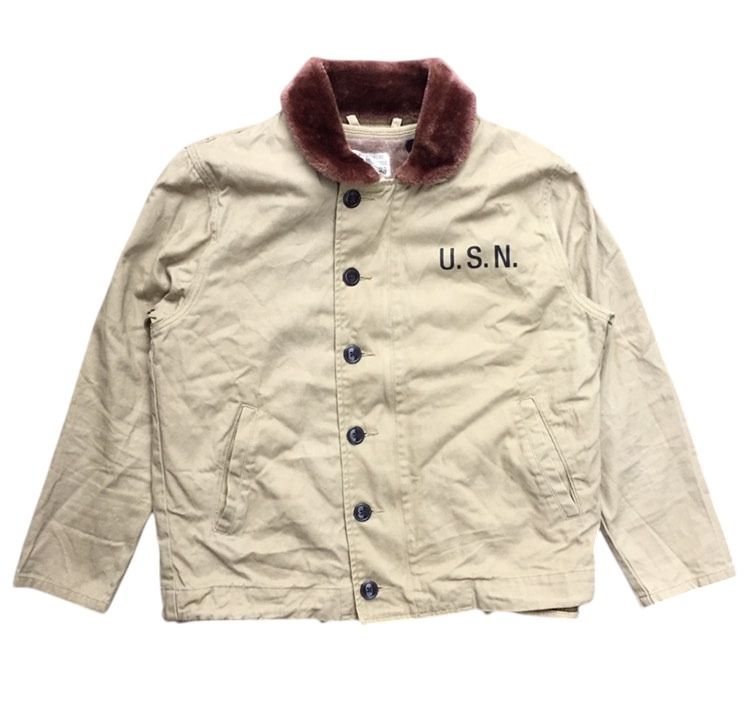 USN N-1 DECK JACKET 3 DAYS UNION BY WORKWARE (Category: Coats, Jackets and Outerwear) located in San Fernando. Submitted by viibodegaaa (Listing ID 1353951632, Image 1). Description: N-1 DECK JACKET 3 DAYS UNION BY WORKWARE Size: 38 fits M Width: 21.5’ Length: 24’ Shoulder: 17.5’ Sleeve: 21.5’ Condition: excellent Price: 1480.
