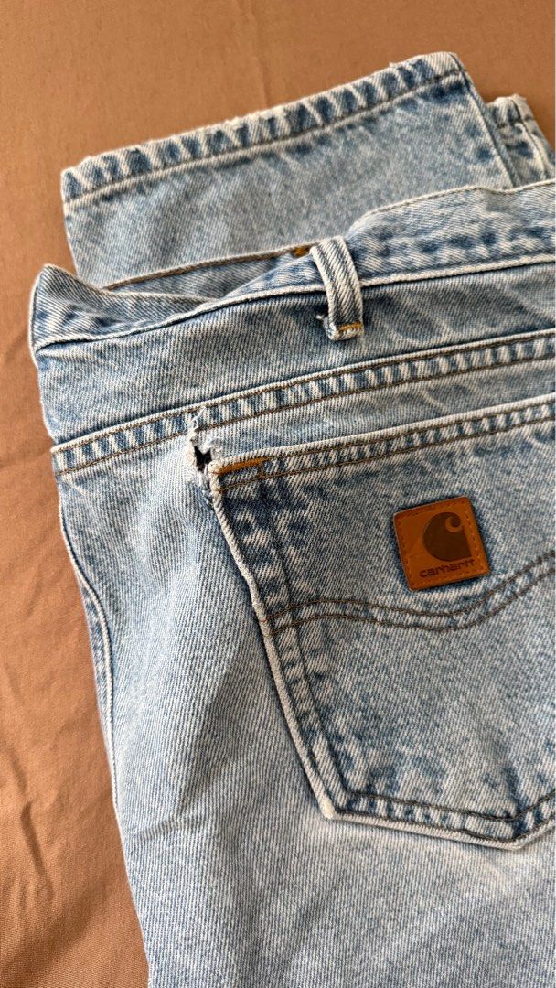 Vintage Carhartt Jeans (Category: Jeans) located in Quezon City. Submitted by mrclg (Listing ID 1353827767, Image 2). Description: Issue: Hole in back pocket PM me for detailed photos and infos Location: Quezon City Delivery via Lalamove, Grab or Pick up at my location Payment: GCash, BPI, Maya or GoTyme.