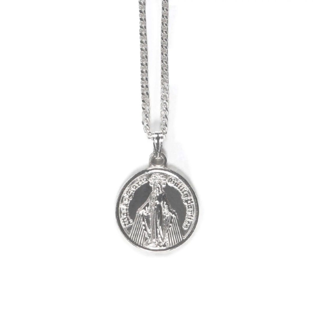 Wacko Maria Coin Necklace ( TYPE-2 ) silver 聖母項鍊925純銀 Wacko Maria Coin Necklace ( TYPE-2 ) silver 聖母項鍊925純銀