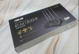 ASUS RT-AX1800HP Wireless- AX1800 Dual Band (Smart Wifi 6 (802.11ax)Router

Dual-band Gigabit (Router 路由器)

產品明細:2手99%新，連原裝盒，配件全齊！

Price 售價 :  HKD 300
 不議價 順豐到付！

Available 現貨  不退不換！