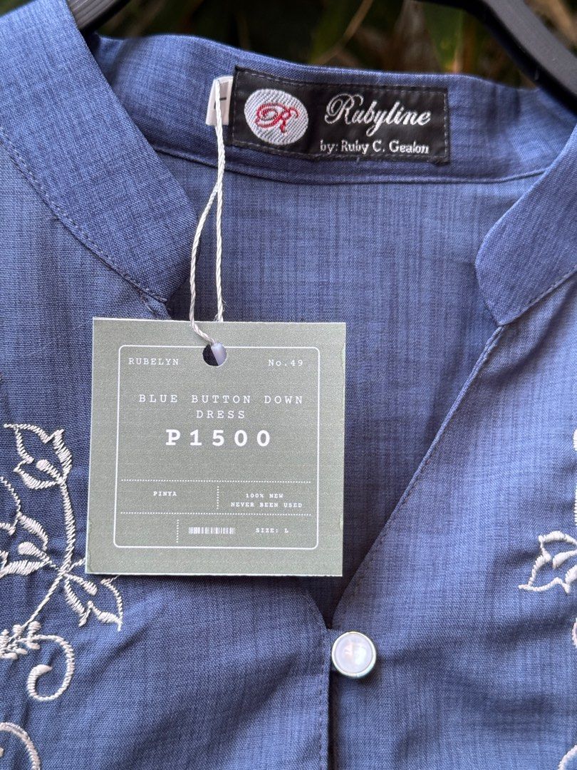 Blue pinya dress with details (Category: Dresses) located in San Pedro. Submitted by preloved_momma_buys (Listing ID 1350829305, Image 3). Description: .