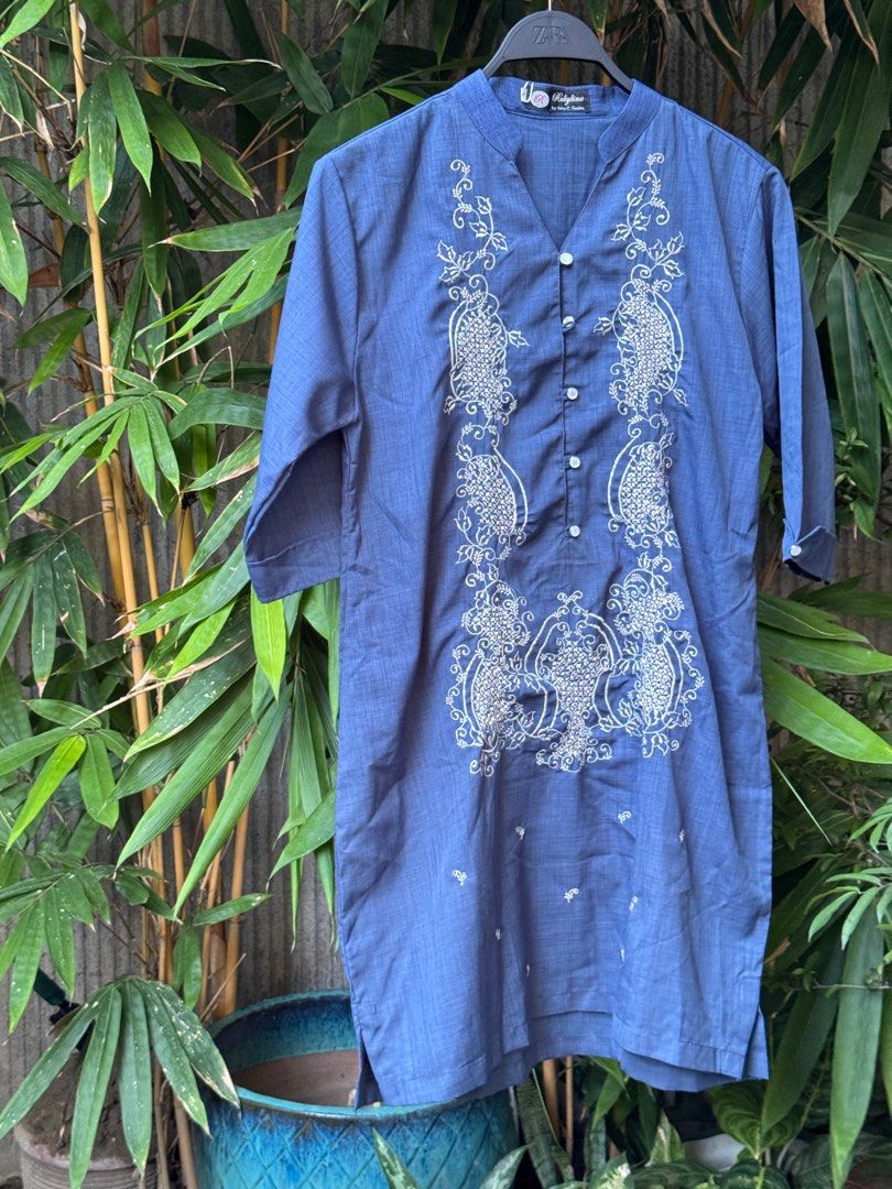 Blue pinya dress with details (Category: Dresses) located in San Pedro. Submitted by preloved_momma_buys (Listing ID 1350829305, Image 2). Description: .