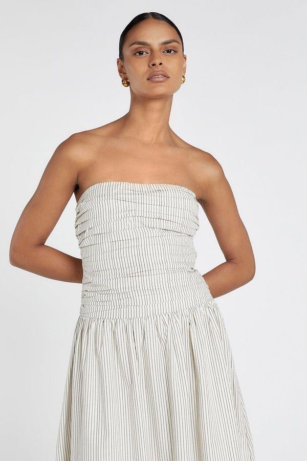ayla cream stripe midi dress Elizaend on LTK