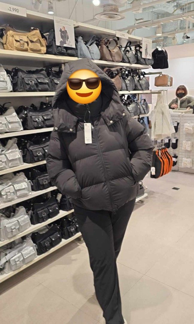 Bubble Jacket (Category: Others Tops) located in Pasig City. Submitted by ianervin (Listing ID 1350852282, Image 3). Description: GU Bubble Jacket Removable Hoody Japan Purchased Available Size - M and XL Womens 1600 each 3 days used only in sapporro.