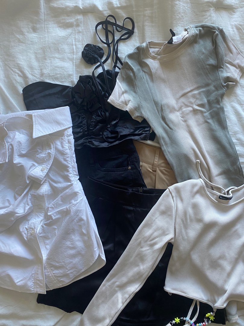 Lot De 9 Vêtements Femme Taille XS/36 - Marques Zara, Bershka, H&M, Jennyfer BonBon - Occasion Très Bon état