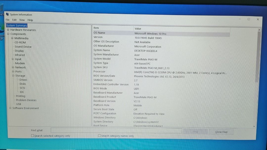 Acer Laptop P643-M i5-3230M CPU, 4G RAM, 240G SSD, WIN10PRO Pre ...