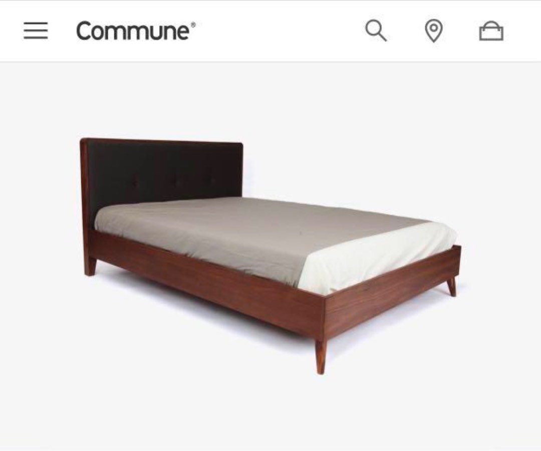 80% discount COMMUNE Solid Wooden Bed Frame with free mattress ...