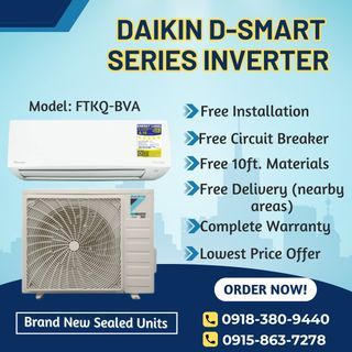 💥DAIKIN D-SMART SERIES INVERTER SPLIT TYPE AIRCON