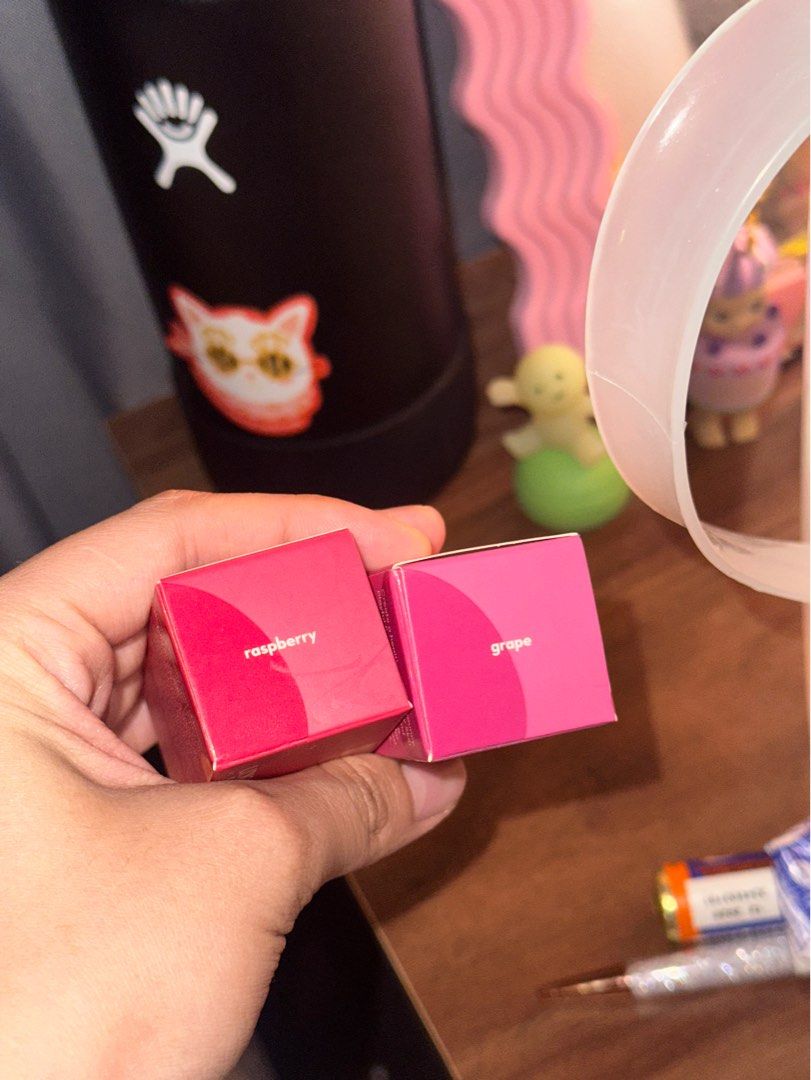 Happy Skin Jelly Blush in Grape and Raspberry Set (Category: Makeup) located in Quezon City. Submitted by cstuff_forsale (Listing ID 1350836282, Image 2). Description: 💌 Last price posted 💌 Brand new with box, never used! 💌 bought from happy skin 💌 rfs: too much makeup.