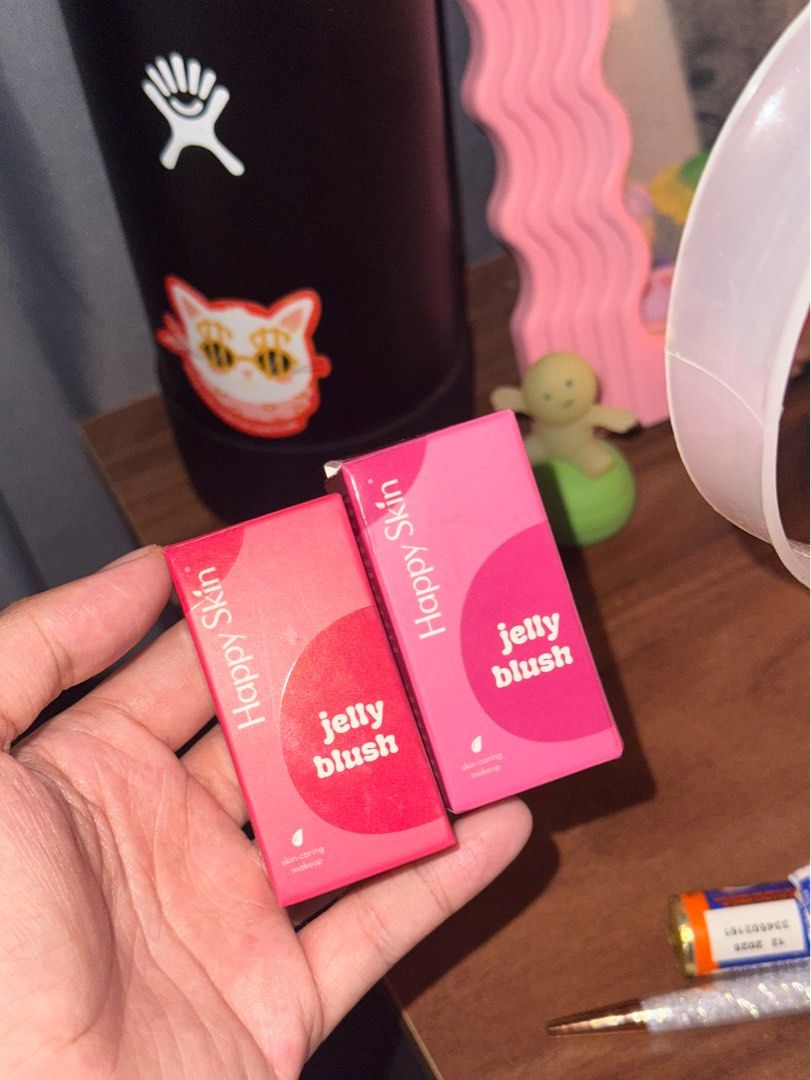 Happy Skin Jelly Blush in Grape and Raspberry Set (Category: Makeup) located in Quezon City. Submitted by cstuff_forsale (Listing ID 1350836282, Image 1). Description: 💌 Last price posted 💌 Brand new with box, never used! 💌 bought from happy skin 💌 rfs: too much makeup.