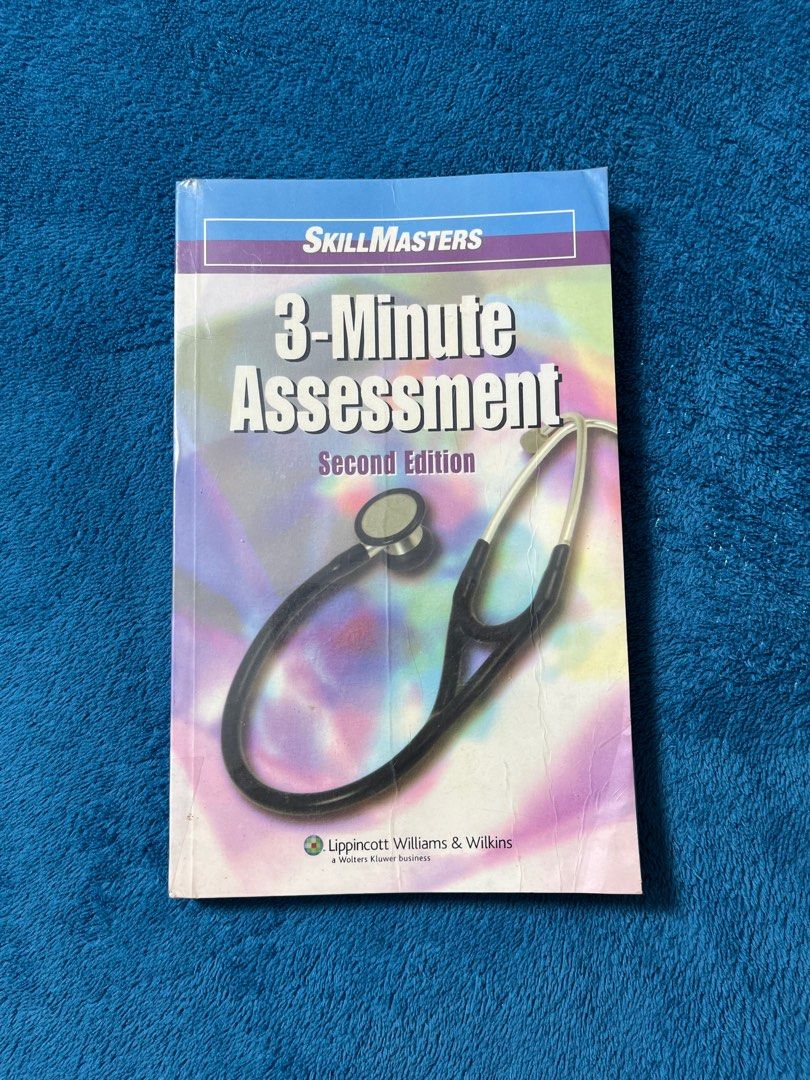 Health Assessment Pocket Book (Category: Textbooks) located in Pasig City. Submitted by keiisellsious (Listing ID 1350841774, Image 1). Description: 3 Minute Assessment Book Second Edition ₱100 - had some highlights - no missing pages.