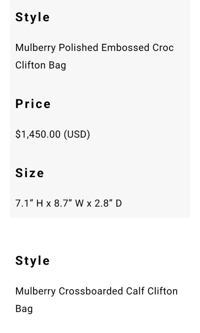 Mulberry clifton bag (Category: Luxury Bags & Wallets) located in Lemery. Submitted by venus23 (Listing ID 1350883183, Image 2). Description: riri underzip,nga.