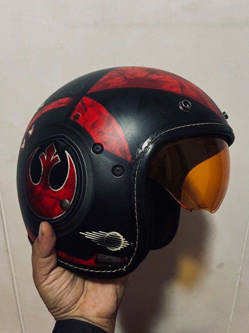 hjc fg-70s open face motorcycle helmet MODIK MC7SF Helmet, Black/Orange, Size M Automotive ring closure Rare M Size!) HJC FG-70s