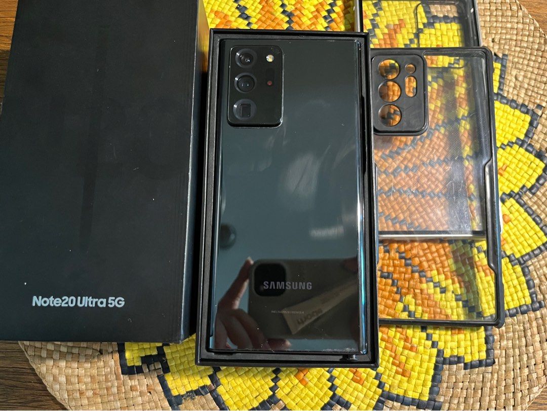 Samsung Galaxy Note 20 Ultra 5G (Category: Samsung) located in Mandaluyong City. Submitted by bei_g (Listing ID 1350765649, Image 3). Description: Samsung Galaxy Note20 Ultra 5G 256GB - Color: Mystic Black - With S Pen - LCD issue at sides (refer to photos) - 95% battery health - 12 GB RAM - Dual Sim - With box and 2 phone cases Price: ₱15,000 Shipping costs not included .