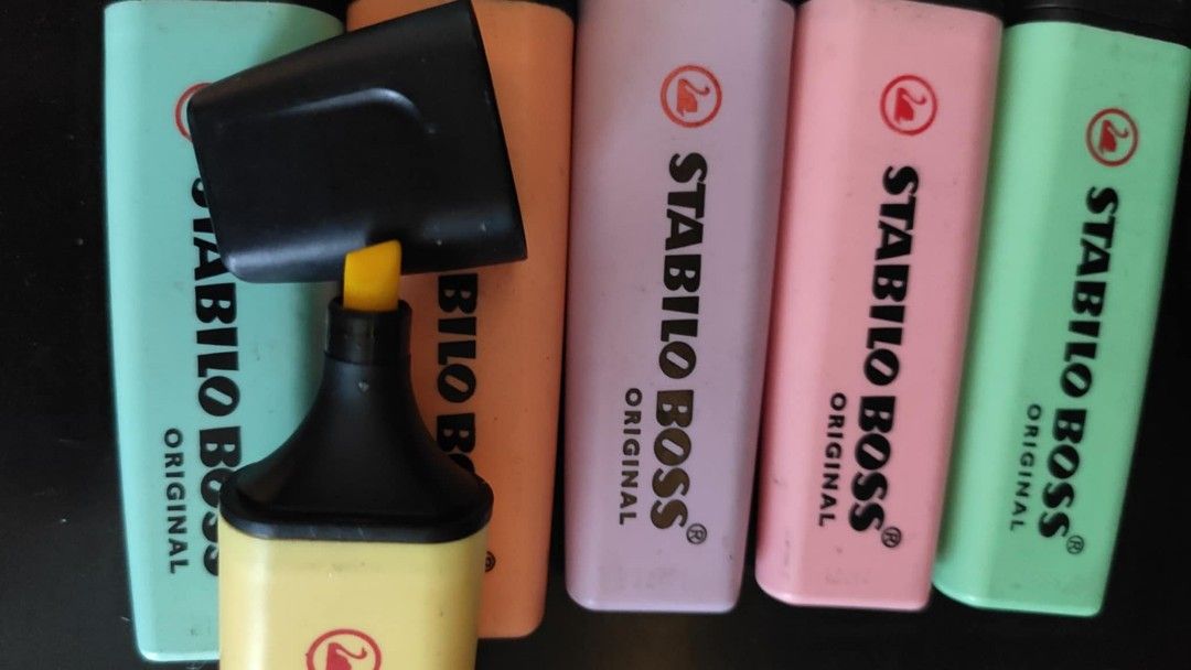 Stabilo Pastel colours highlighter (Category: Stationery & School Supplies) located in Mandaue City. Submitted by fsmfsm (Listing ID 1350825018, Image 2). Description: 6 pcs.