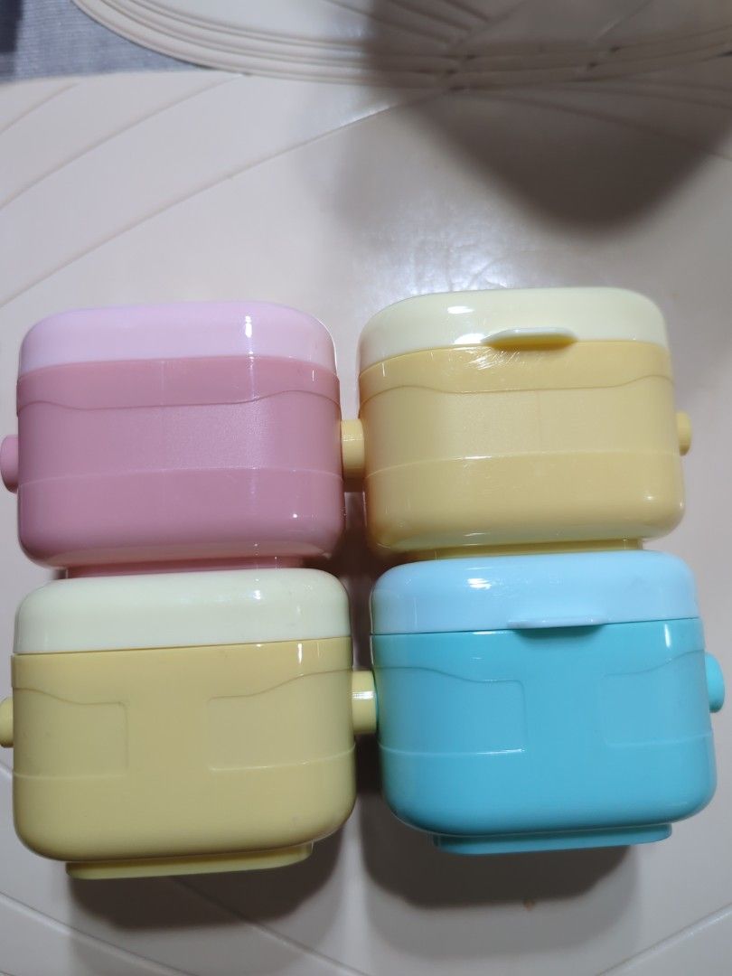 CLEARANCE SALE Stackable snacks container 4pcs (Category: Weaning & Toddler Feeding) located in Manila. Submitted by declutter_777 (Listing ID 1350754229, Image 1). Description: sold as set 4pcs.