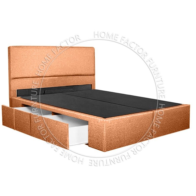 Storage Bed Frame/Wooden Internal Structure/Cushioned Headboard ...