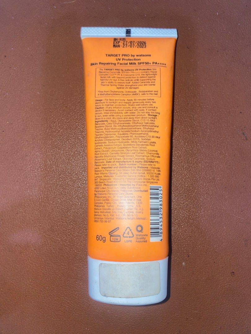 Target Pro Sunscreen (Category: Face Care) located in Caloocan City. Submitted by juls_banana (Listing ID 1350826282, Image 2). Description: price is negotiable got it last year for almost 800 pesos at Watsons RFS: declutterring .