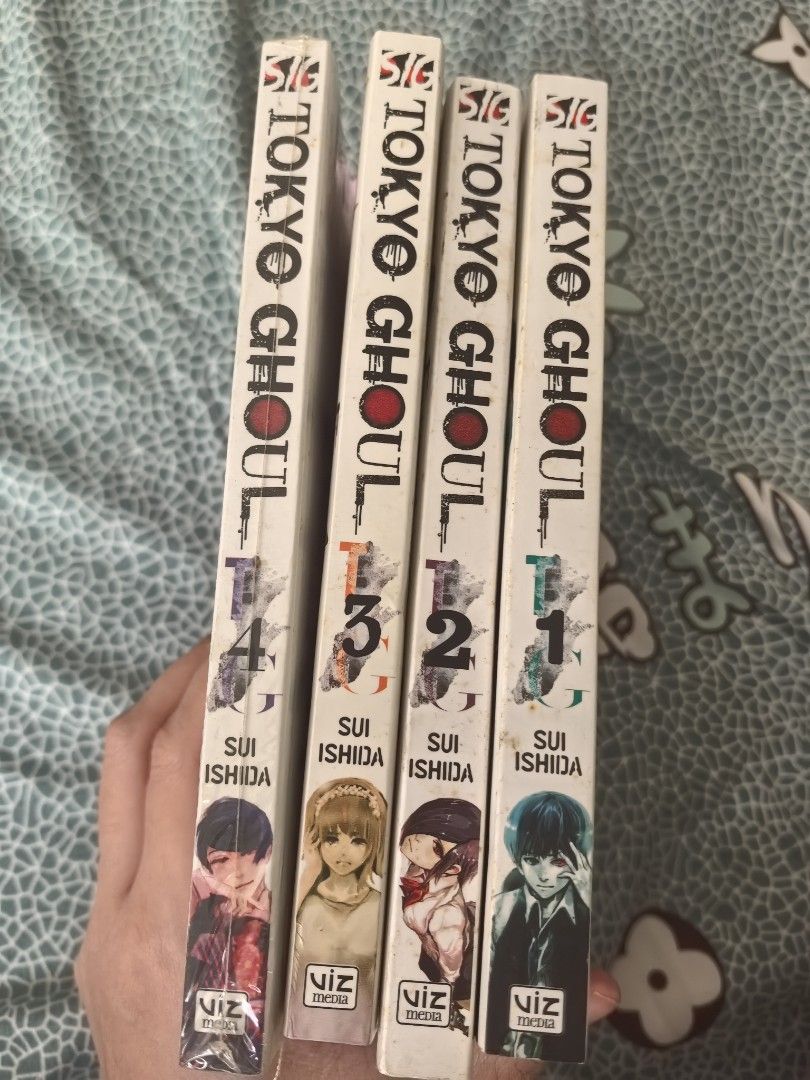 TOKYO GHOUL VOL 1-4 (Category: Comics & Manga) located in San Fernando. Submitted by zeb0127 (Listing ID 1350799151, Image 2). Description: With a bit sprayed edge MOP - GCASH MOD - JNT.