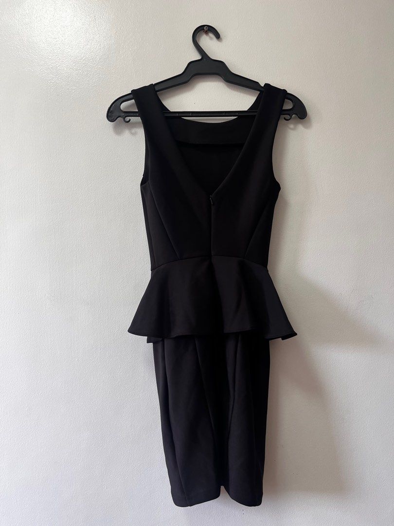 Topshop Peplum Dress (Category: Dresses) located in Paranaque City. Submitted by discomushroom (Listing ID 1350773018, Image 2). Description: Size on tag says 2 With low back cut ;).