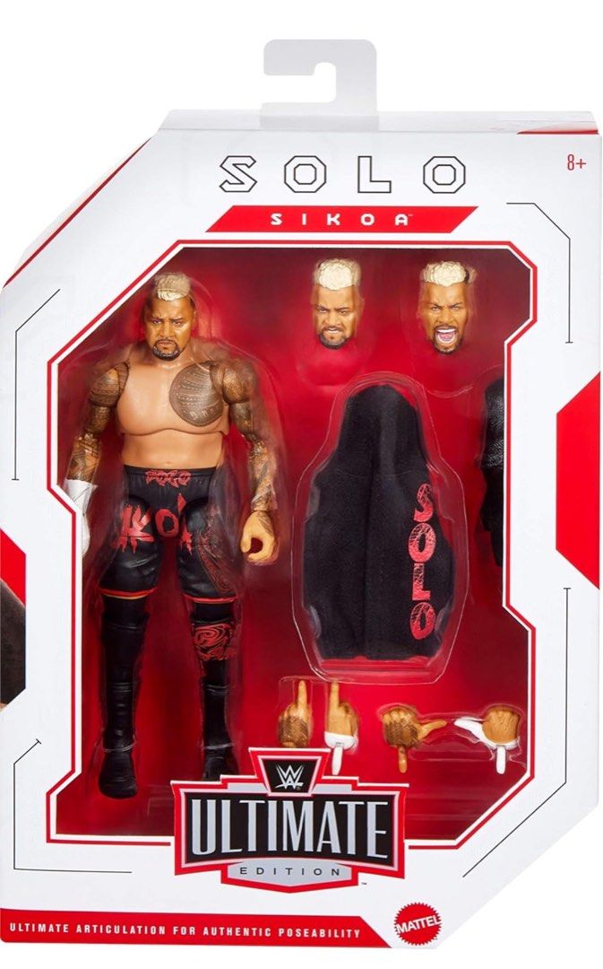 WWE ULTIMATE 24 (Category: Toys & Games) located in Senai. Submitted by cikgujanfigure (Listing ID 1350887174, Image 1). Description: Wwe ultimate edition 25 Solo sikoa Bray wyatt Finn balor Rm200 each include pos Buy 2 rm390 Buy 3 em580 Deposit rm50.