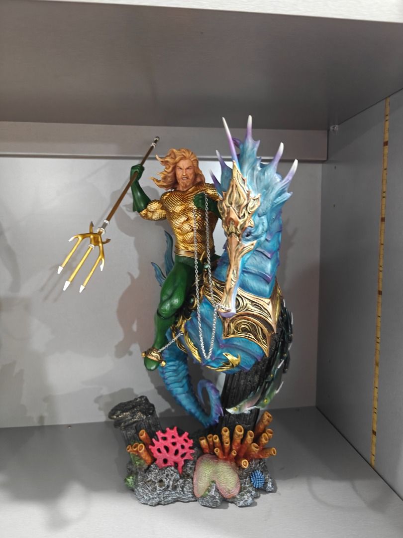 XM Studios 1/6 Rebirth Aquaman (Category: Figurines & Statues) located in Quezon City. Submitted by puzzlerize (Listing ID 1350894300, Image 1). Description: XM Studios 1/6 Rebirth Aquaman Displayed in glass cabinet. All complete with shipping box and small plaque. Payment: Gcash/BDO/Unionbank Shipping: Grab/Lalamove c/o buyer Meetup/Pickup: Quezon Ave cor. Banawe RFS: Looking to reduce collection Pls. PM for more info. Description: Born to both 