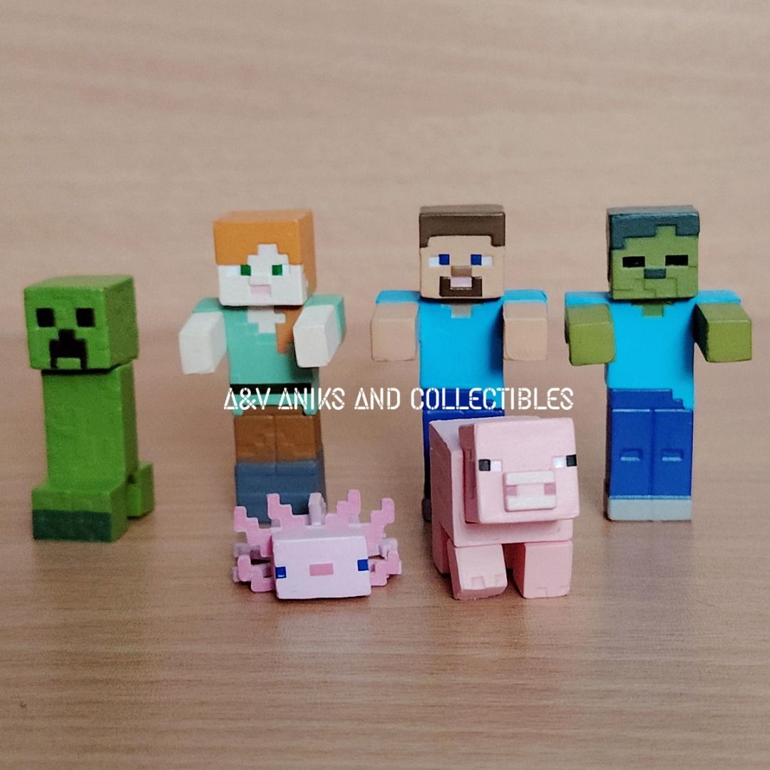 [ AUTHENTIC ] SET - Minecraft Narabundesu 1st Edition Mini Figures Set ...