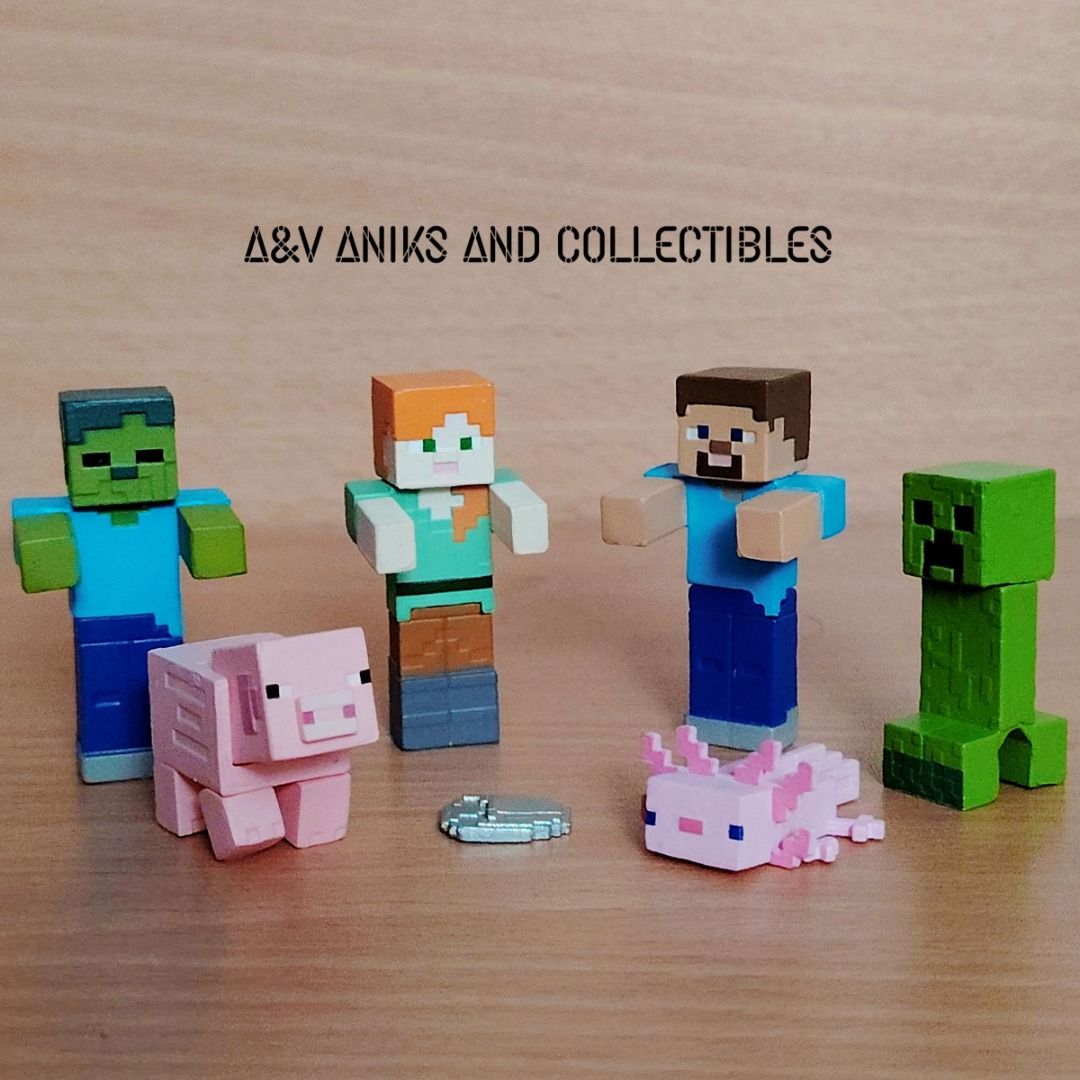 [ AUTHENTIC ] SET - Minecraft Narabundesu 1st Edition Mini Figures Set ...